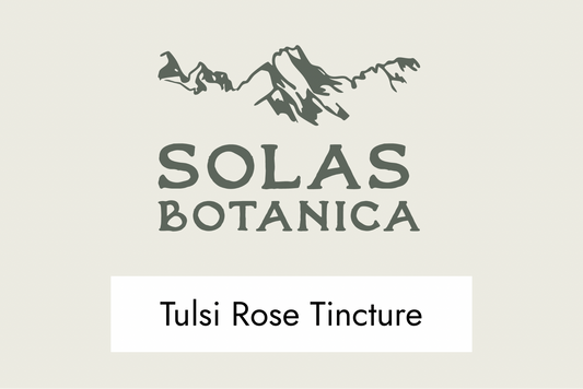 Tulsi Rose Tincture (fresh, organic, regenerative)