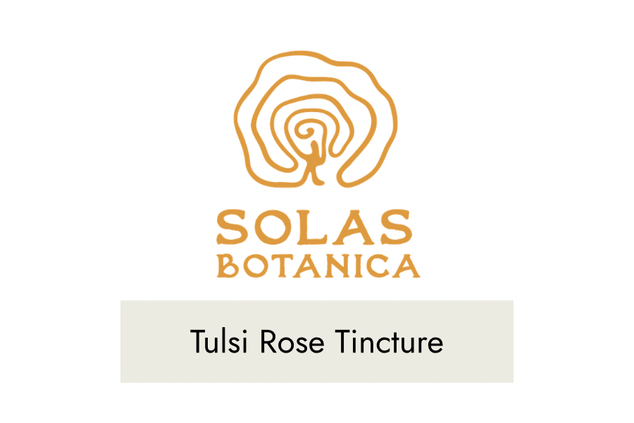Tulsi Rose Tincture (fresh, organic, regenerative)